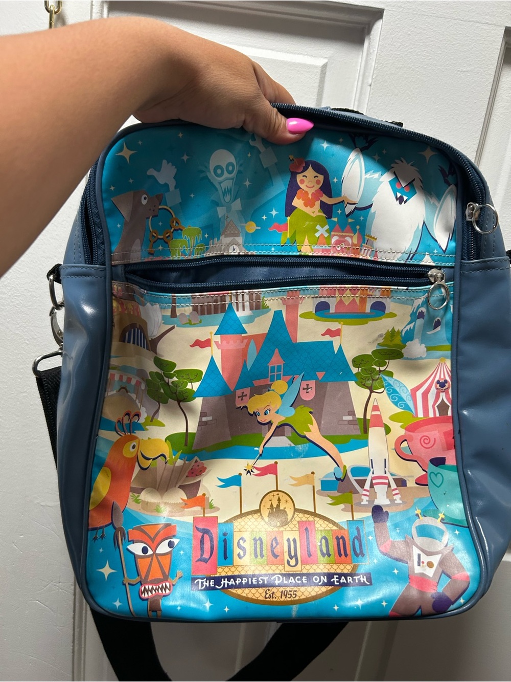 DISNEYLAND 50TH ANNIVERSARY RETRO SHAG STYLE DISNEY TOTE SHOULDER BAG
